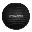 Party Paper Lantern-Round 16"-Luau Supplies- Oriental/Chinese Lamps - Black