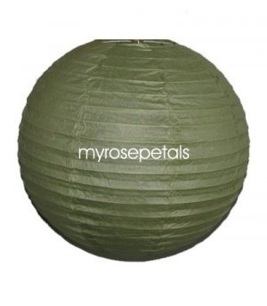 Party Paper Lantern-Round 16"-Luau Supplies- Oriental/Chinese Lamps - Sage