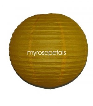 Party Paper Lantern-Round 16"-Luau Supplies- Oriental/Chinese Lamps - Yellow