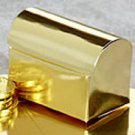 Favor Boxes: 12 Gold Treasure Chest Favor Boxes - Wedding Favors - Shower - Gifts