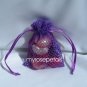 3x4 Mesh Fishnet Wedding Favor Gift Bags/Jewelry Pouches - Purple (10 Bags)
