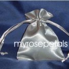 Satin Wedding Favor Bags/Pouches - 3"x4" - Silver (10 Bags)