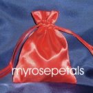 Satin Wedding Favor Bags/Pouches - 4"x6" - Red (10 Bags)