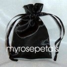 Satin Wedding Favor Bags/Pouches - 4"x6" - Black (10 Bags)