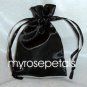 Satin Wedding Favor Bags/Pouches - 4"x6" - Black (10 Bags)