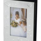 Matte Silver Photo Frame Album with Heart Design - 100 Photos - Wedding Favors