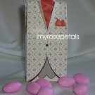 Favor Boxes - Tuxedo Red/White Design - (100 pcs) Wedding/Shower/Party Favors