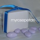 Favor Boxes - White Cake Shape Design - (10 pcs) Wedding/Shower/Party Favors