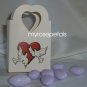 Favor Boxes - White with Red Heart & Doves - (10 pcs) Wedding/Shower/Party Favors