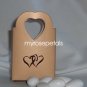 Favor Boxes - Gold with Embossed Black Double Hearts - (10 pcs) Wedding/Shower/Party Favors