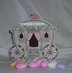 Favor Boxes - Princess Carriage Design - (10 pcs) Wedding/Shower/Party Favors