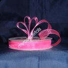 Sheer Organza Ribbon Mono Edge - 3/8" - 25 Yards (75 FT) - Hot Pink