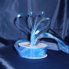 Sheer Organza Ribbon Mono Edge - 3/8" - 25 Yards (75 FT) - Royal Blue