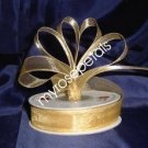 Sheer Organza Ribbon Mono Edge - 3/8" - 25 Yards (75 FT) - Gold