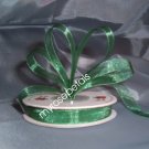 Sheer Organza Ribbon Mono Edge - 3/8" - 25 Yards (75 FT) - Green