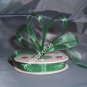 Sheer Organza Ribbon Mono Edge - 3/8" - 25 Yards (75 FT) - Green