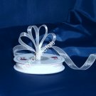Sheer Organza Ribbon Mono Edge - 3/8" - 25 Yards (75 FT) - White