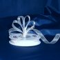 Sheer Organza Ribbon Mono Edge - 3/8" - 25 Yards (75 FT) - White