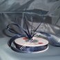 Sheer Organza Ribbon Mono Edge - 3/8" - 25 Yards (75 FT) - Navy Blue