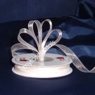 Sheer Organza Ribbon Mono Edge - 3/8" - 25 Yards (75 FT) - Ivory