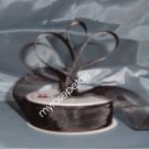 Sheer Organza Ribbon Mono Edge - 5/8" - 25 Yards (75 FT) - Black