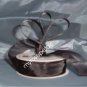 Sheer Organza Ribbon Mono Edge - 5/8" - 25 Yards (75 FT) - Black