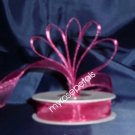 Sheer Organza Ribbon Mono Edge - 5/8" - 25 Yards (75 FT) - Burgundy