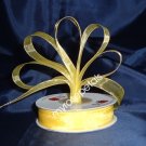 Sheer Organza Ribbon Mono Edge - 5/8" - 25 Yards (75 FT) - Yellow