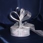 Sheer Organza Ribbon Mono Edge - 5/8" - 25 Yards (75 FT) - Silver