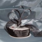 Sheer Organza Ribbon Mono Edge - 7/8" - 25 Yards (75 FT) - Black