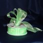 Sheer Organza Ribbon Mono Edge - 7/8" - 25 Yards (75 FT) - Lime Green