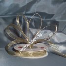 Sheer Organza Ribbon Mono Edge - 7/8" - 25 Yards (75 FT) - Sage