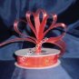 Sheer Organza Ribbon Mono Edge - 7/8" - 25 Yards (75 FT) - Red