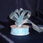 Sheer Organza Ribbon Mono Edge - 7/8" - 25 Yards (75 FT) - Baby Blue