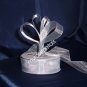 Sheer Organza Ribbon Mono Edge - 7/8" - 25 Yards (75 FT) - Silver