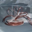 Sheer Organza Ribbon Mono Edge - 7/8" - 25 Yards (75 FT) - Brown