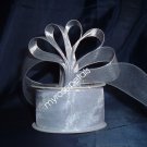 Sheer Organza Ribbon Mono Edge - 1.5" - 25 Yards (75 FT) - Silver