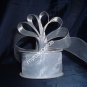 Sheer Organza Ribbon Mono Edge - 1.5" - 25 Yards (75 FT) - Silver