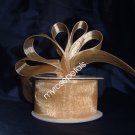 Sheer Organza Ribbon Mono Edge - 1.5" - 25 Yards (75 FT) - Gold