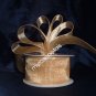 Sheer Organza Ribbon Mono Edge - 1.5" - 25 Yards (75 FT) - Gold