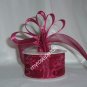 Sheer Organza Ribbon Mono Edge - 1.5" - 25 Yards (75 FT) - Burgundy