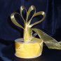 Sheer Organza Ribbon Mono Edge - 1.5" - 25 Yards (75 FT) - Yellow