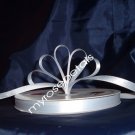 Ribbon - Satin Ribbon- 3/8" Single Face 100 Yards (300 FT)- Silver -Sewing-Craft -Wedding Favors
