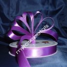 Ribbon - Satin Ribbon- 5/8" Single Face 50 Yards (150 FT) - Purple -Sewing-Craft- Wedding Favors