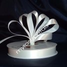 Ribbon - Satin Ribbon- 5/8" Single Face 50 Yards (150 FT) - White -Sewing-Craft- Wedding Favors