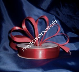 Ribbon - Satin Ribbon- 7/8" Single Face 50 Yards (150 FT) - Bugundy-Sewing - Craft - Wedding Favors