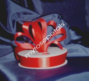 Ribbon - Satin Ribbon- 7/8" Single Face 50 Yards (150 FT)- Red -Sewing-Craft -Wedding Favors