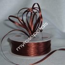 Satin Ribbon- 1/8" Double Face 100 Yards (300 FT) - Brown - Sewing - Craft - Wedding Favors