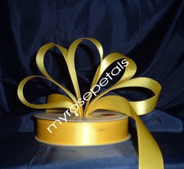 Satin Ribbon- 7/8" Double Face 50 Yards (150 FT) - Yellow -Sewing-Craft - Wedding Favors