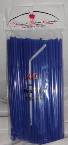 Straws - Flex/Flexible Drinking Straws - Luau - Wedding - Party - Royal Blue- 500 Flexible Straws